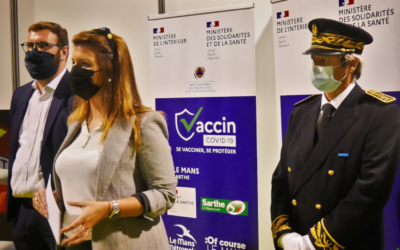 Visite de Madame Marlène SCHIAPPA au Centre Départemental de Vaccination du Mans