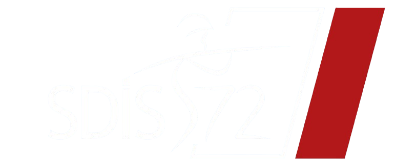Logo SDIS 72 avec habillage blanc et transparent